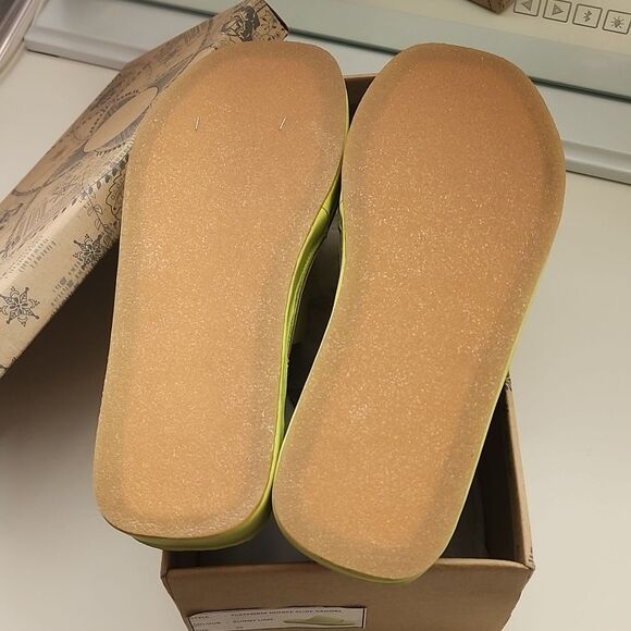 Free people flatform moree slide sandal womens 41 new shoes nib sunny lime green - Picture 3 of 5